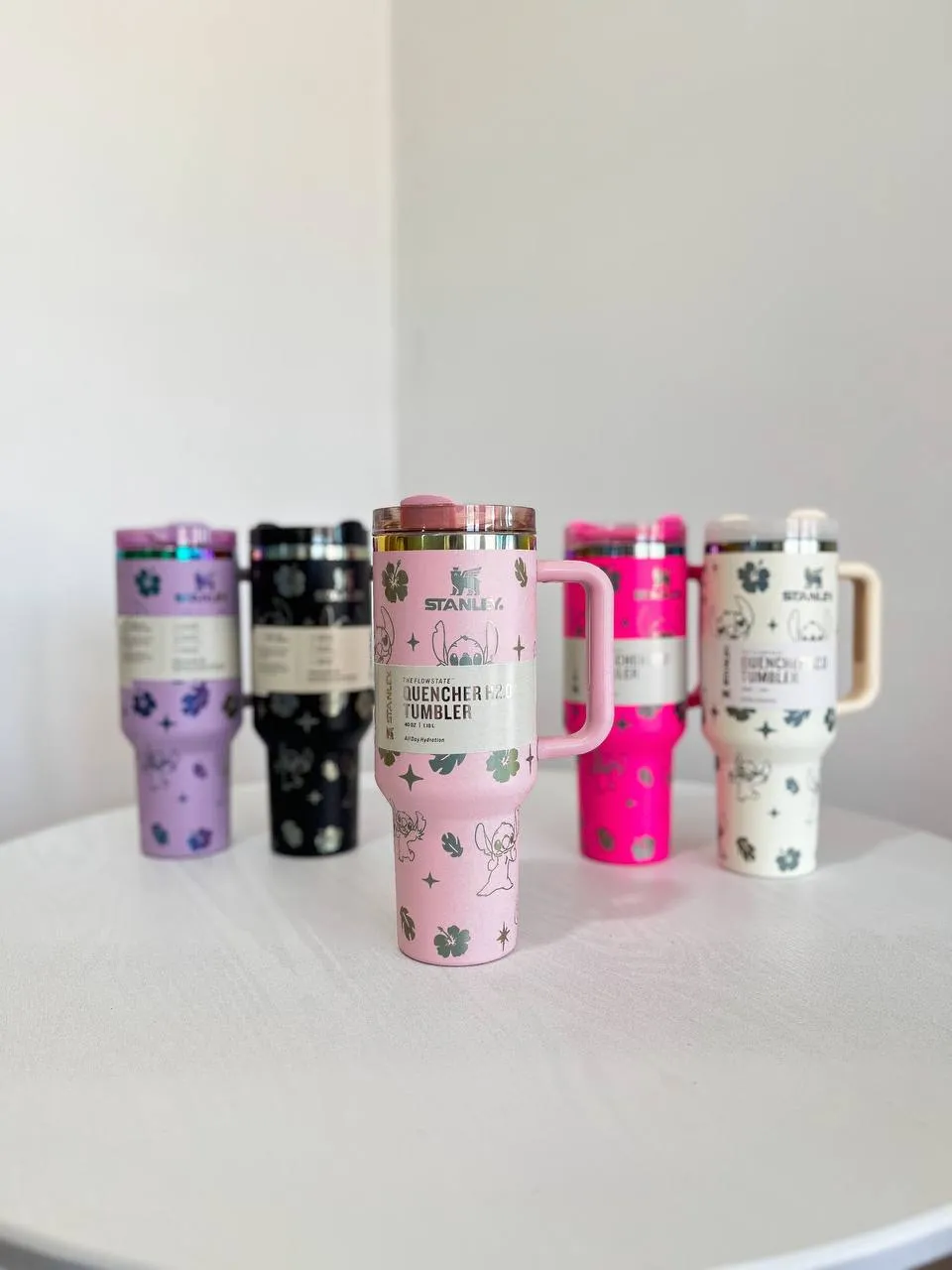 استنلی وارداتی طرح استیچ صورتی کم رنگ