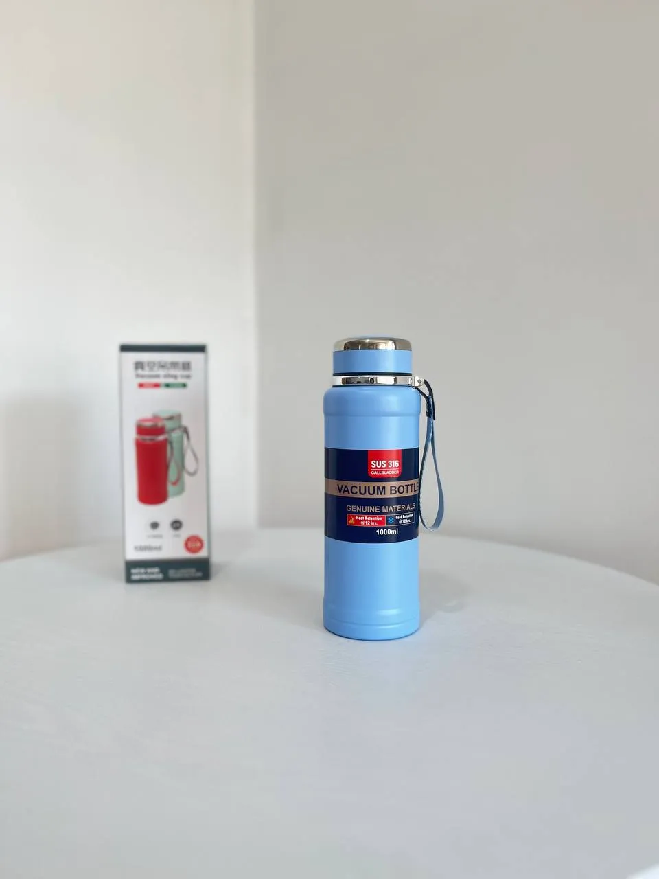 فلاسک استیل jk آبی آسمانی 1000 میل