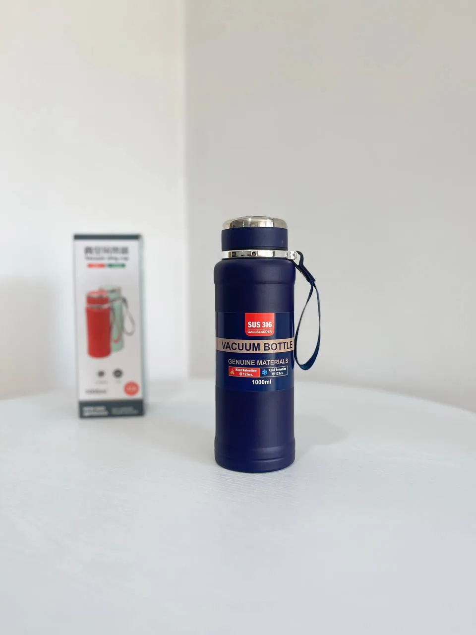 فلاسک استیل jk سورمه ای 1000 میل