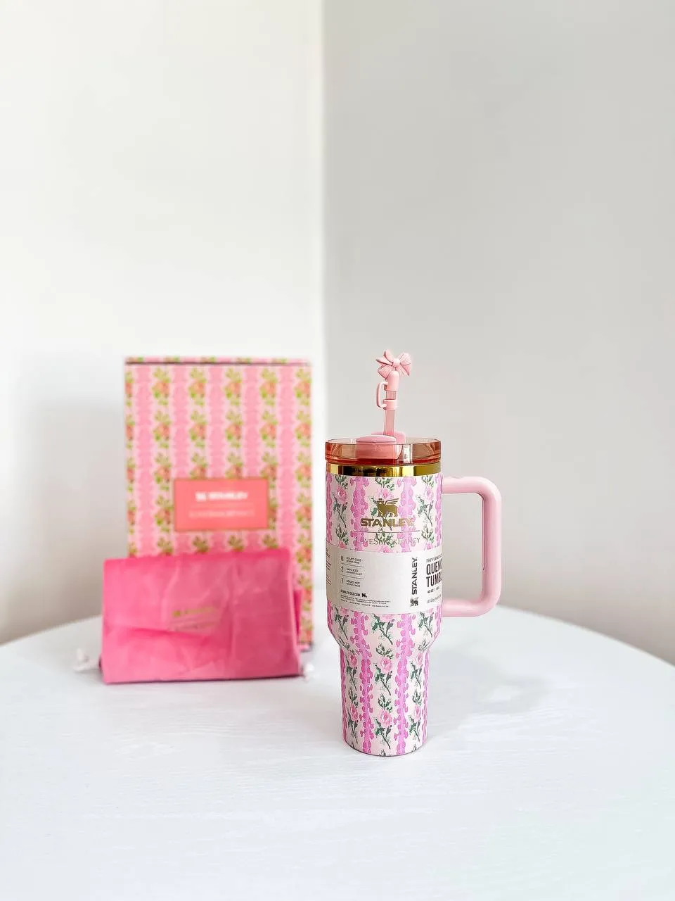 استنلی طرح گل صورتی فول پک